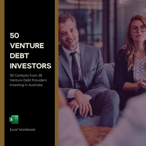List of Venture Debt Investors – 50 Contacts