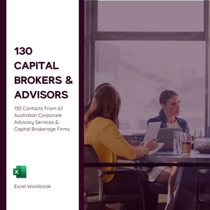 List of Capital Raising Brokers and Corporate Advisory Services – 130 Contacts