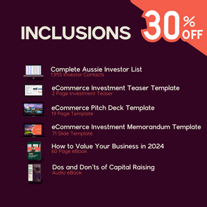 eCommerce Capital Raising Bundle - 30% Off